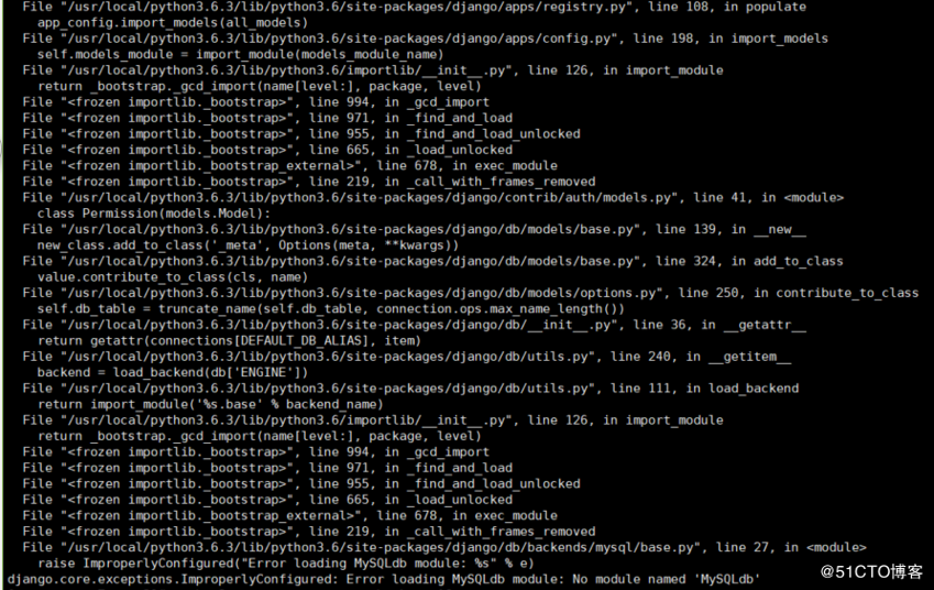 django安装了pymysql还报MySQLdb module: No module named